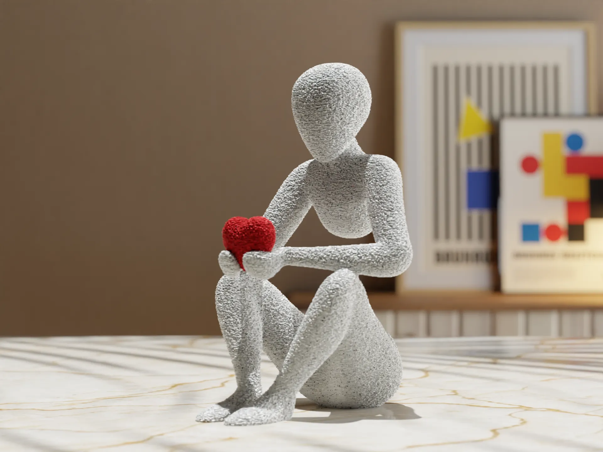 Love's Embrace: Minimalist Bir Heykel