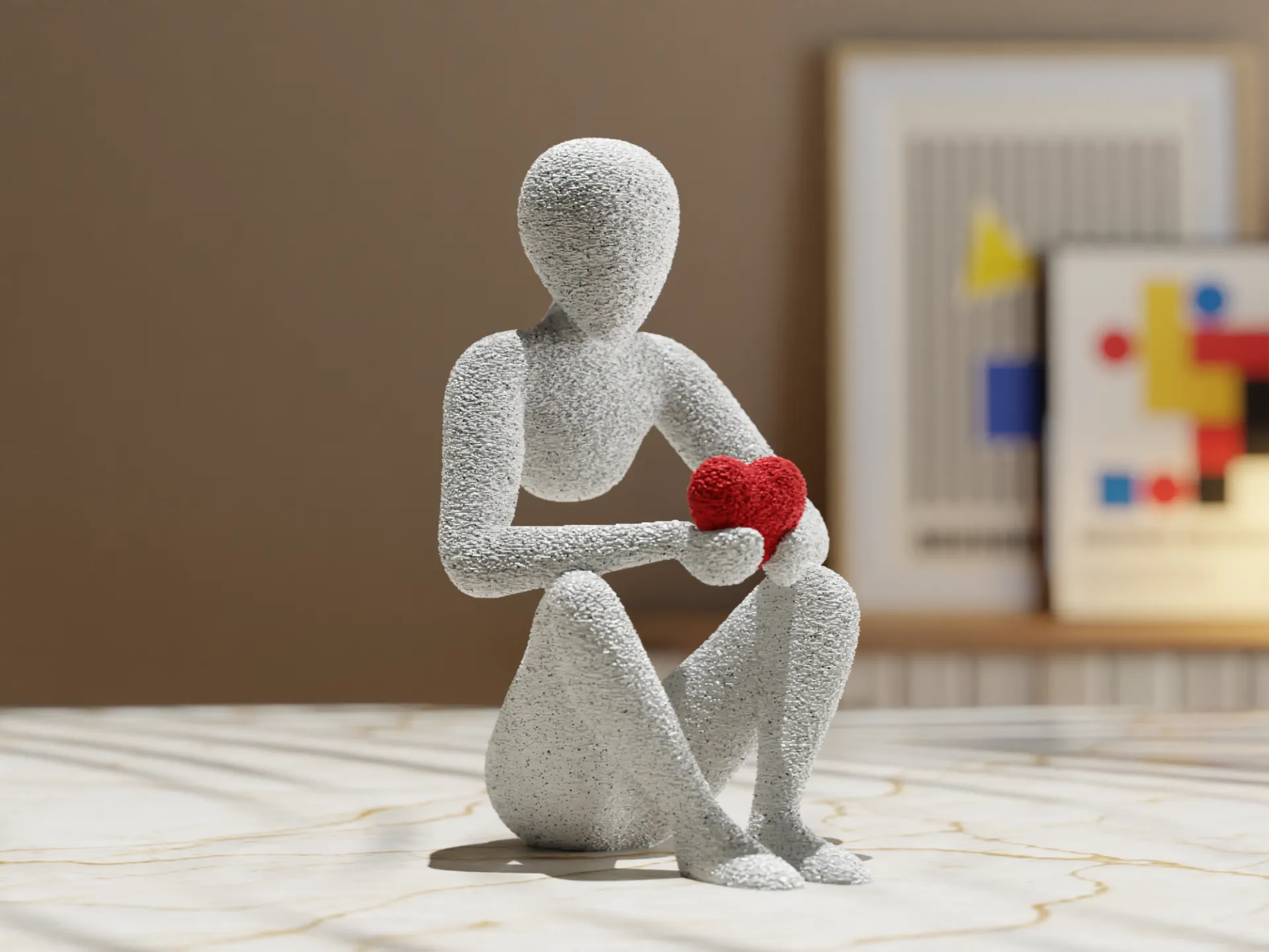 Love's Embrace: Minimalist Bir Heykel