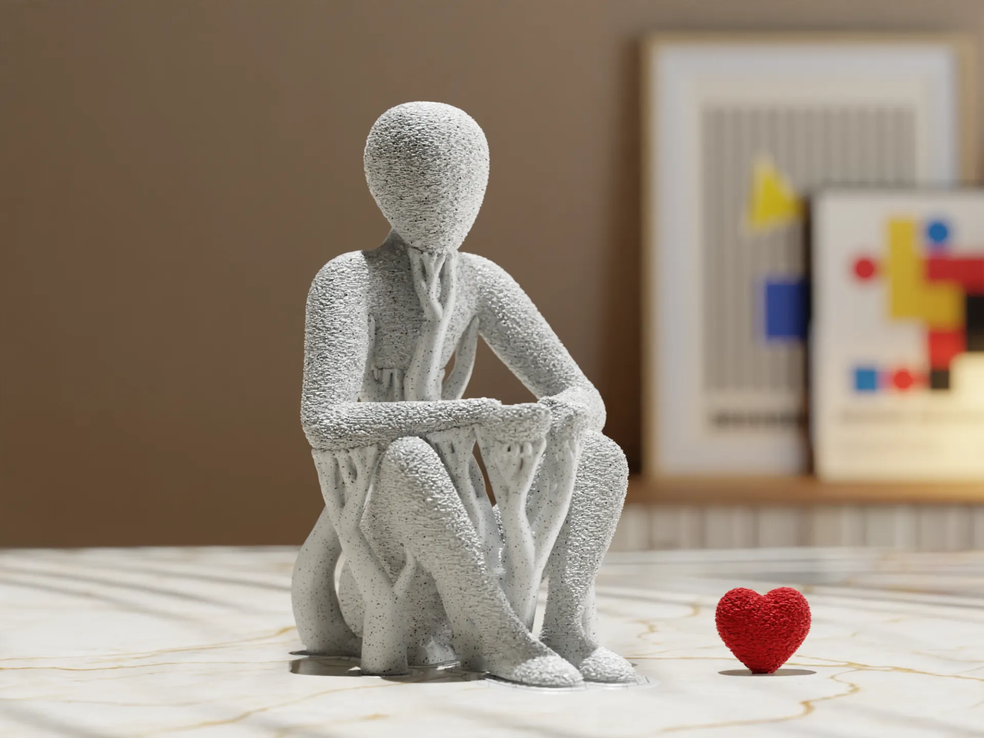 Love's Embrace: Minimalist Bir Heykel