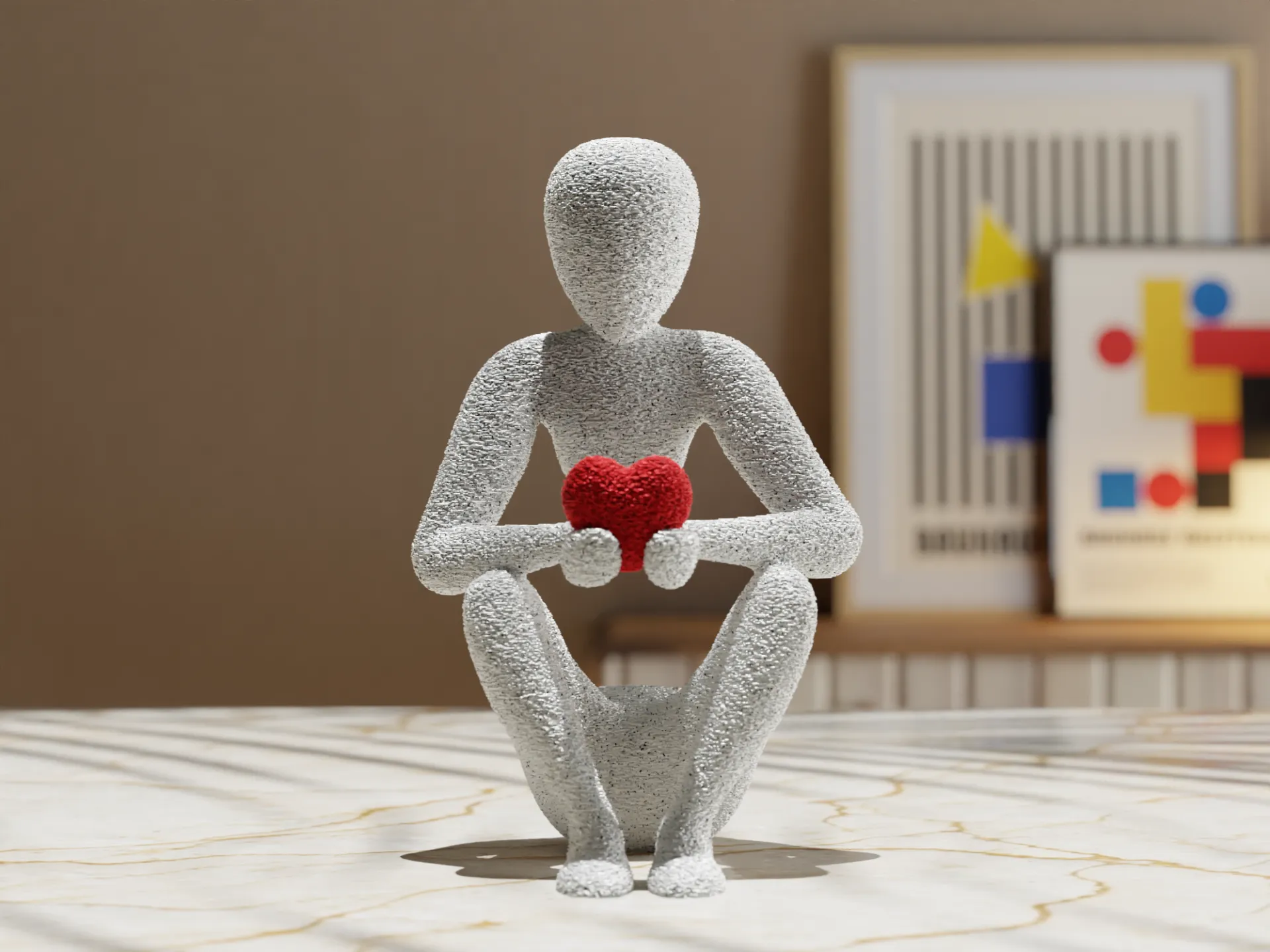 Love's Embrace: Minimalist Bir Heykel