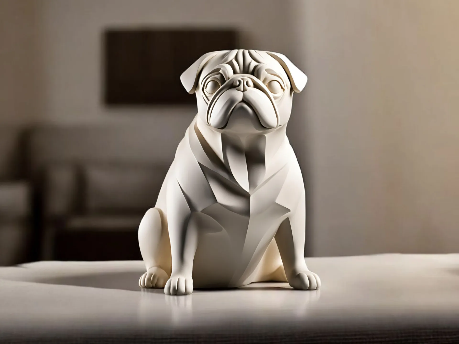  Tombul Pug Heykeli