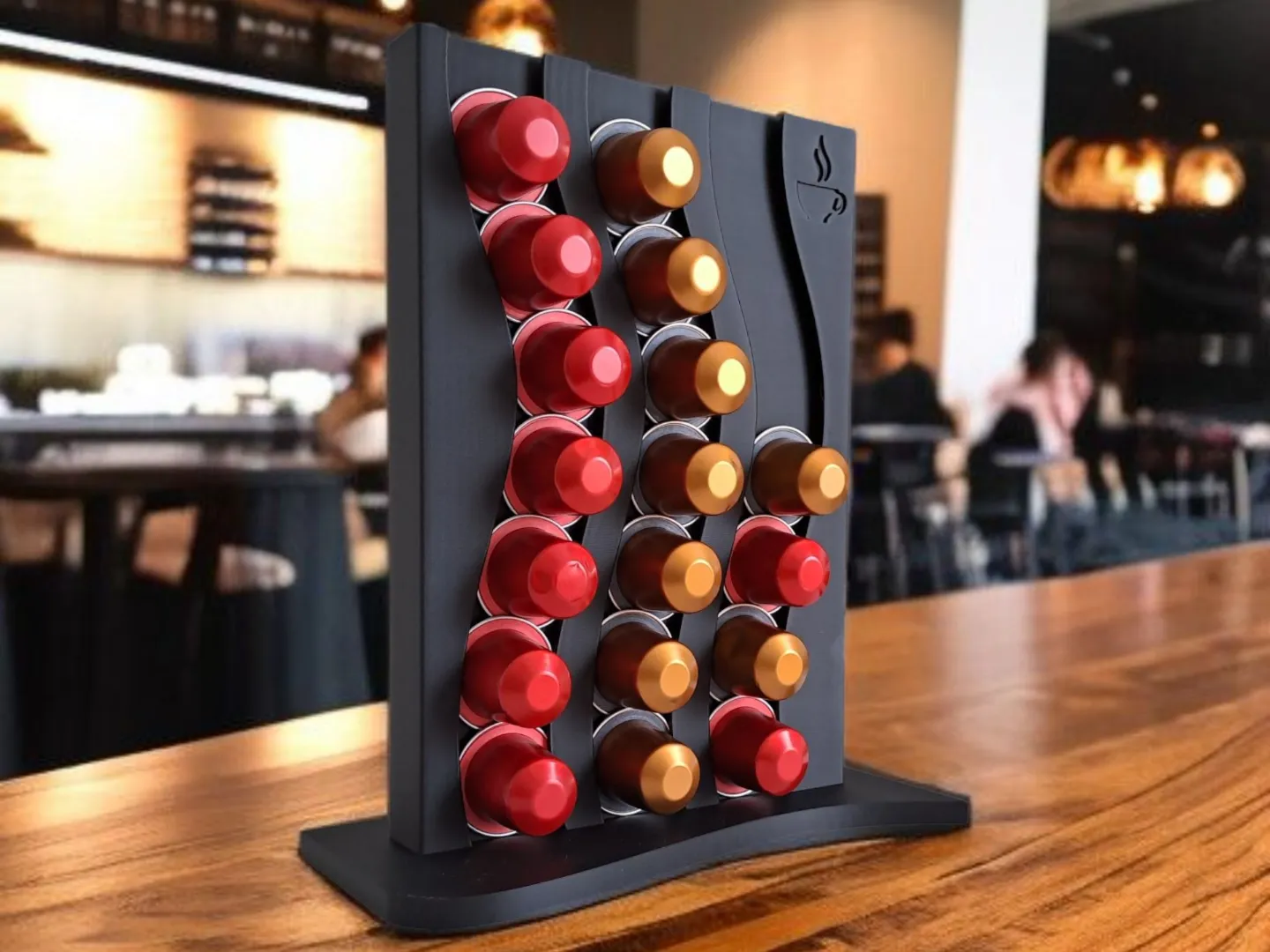 Dalgalı Nespresso kapsül  düzenleyici