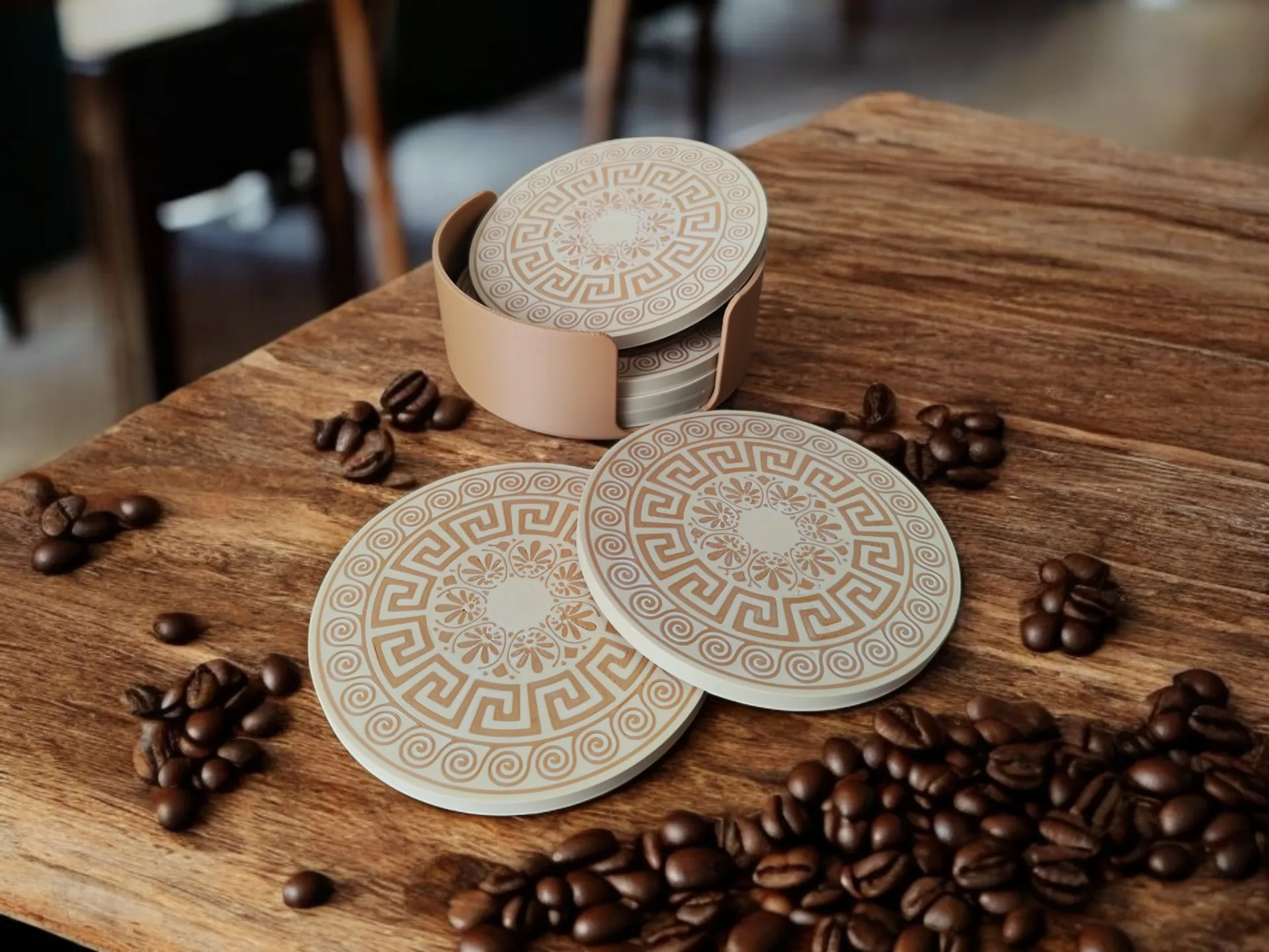 Yunan Tasarım Bardak Altlığı 